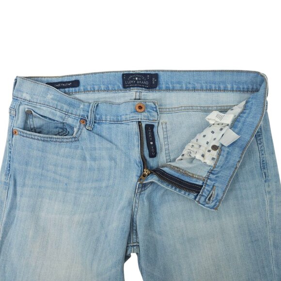 Lucky Brand Sweet N Low Boot Cut Jeans Womens 14 Light Wash Distressed Denim - Picture 7 of 15